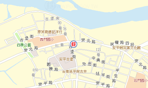 臺南安平郵局電子地圖