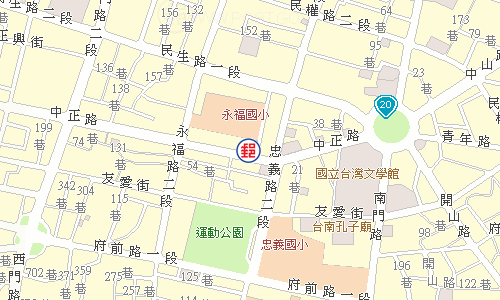 Tainan Zhongzheng Road Post Office emap