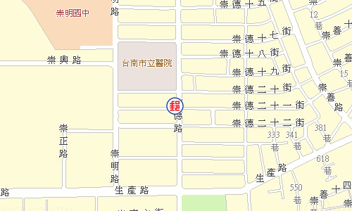 臺南德高厝郵局電子地圖