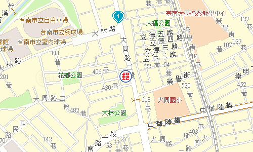 臺南大同路郵局電子地圖