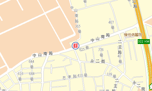 永康二王郵局電子地圖