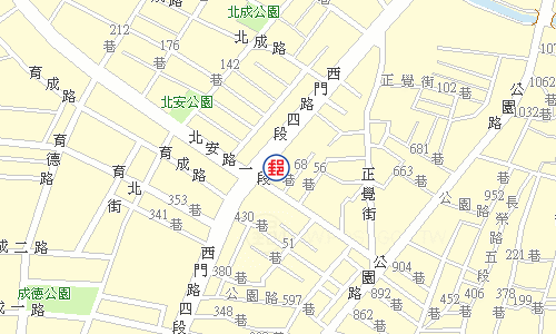 臺南北小北郵局電子地圖