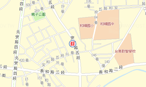 Tainan Heshun Post Office emap