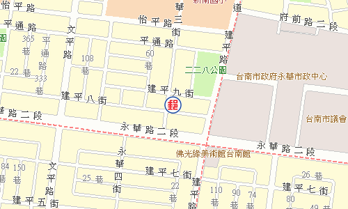 臺南新南郵局電子地圖