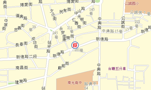 新營新進路郵局電子地圖