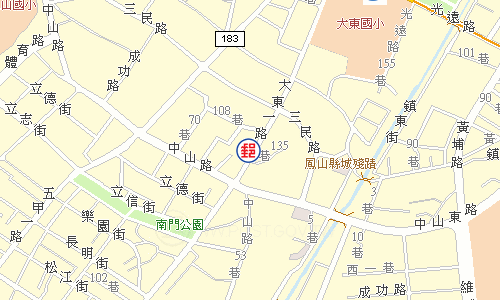 鳳山大東郵局電子地圖