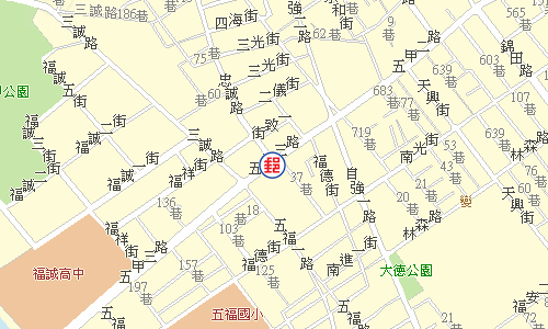 鳳山五甲郵局電子地圖