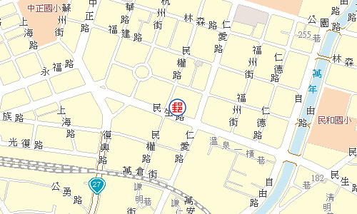 屏東民生路郵局電子地圖