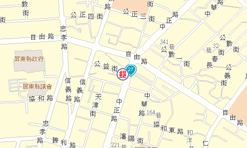 屏東中正路郵局電子地圖