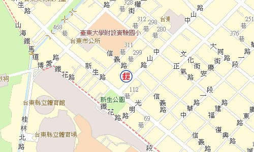 臺東中山路郵局電子地圖