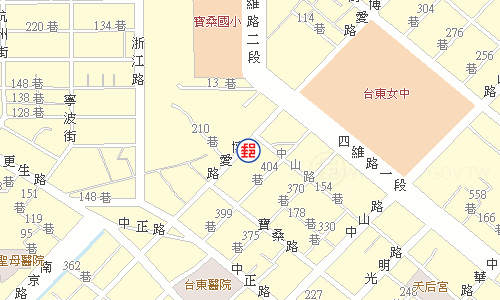 臺東博愛路郵局電子地圖