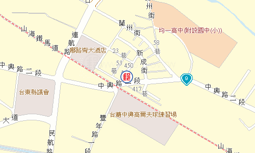 臺東東方大鎮郵局電子地圖