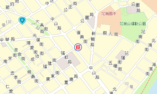 花蓮舊車站郵局電子地圖