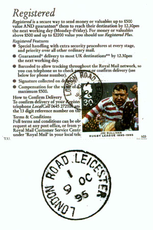 Registered mail receipt