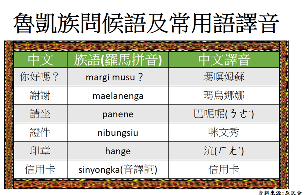 原住民語馬ㄟ通
