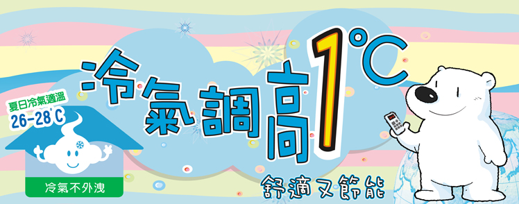 冷氣調高1°C 舒適又節能