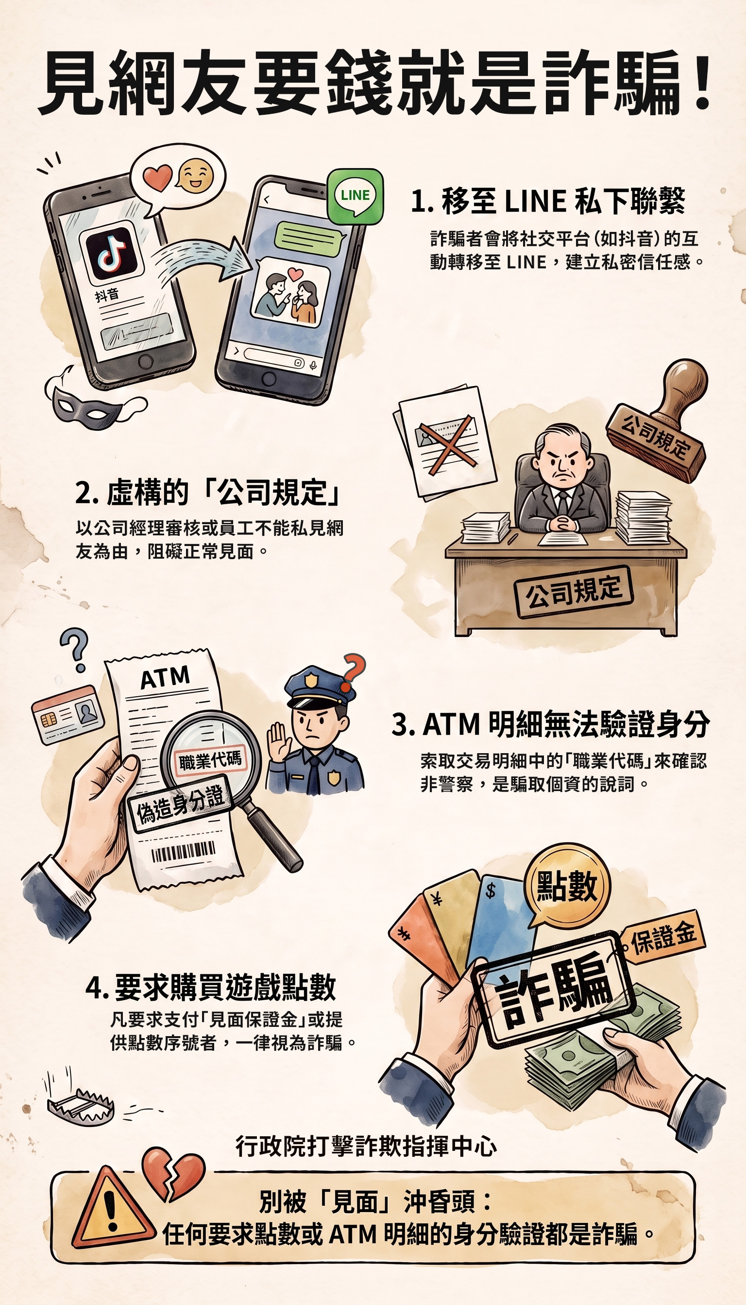 見網友要錢就是詐騙