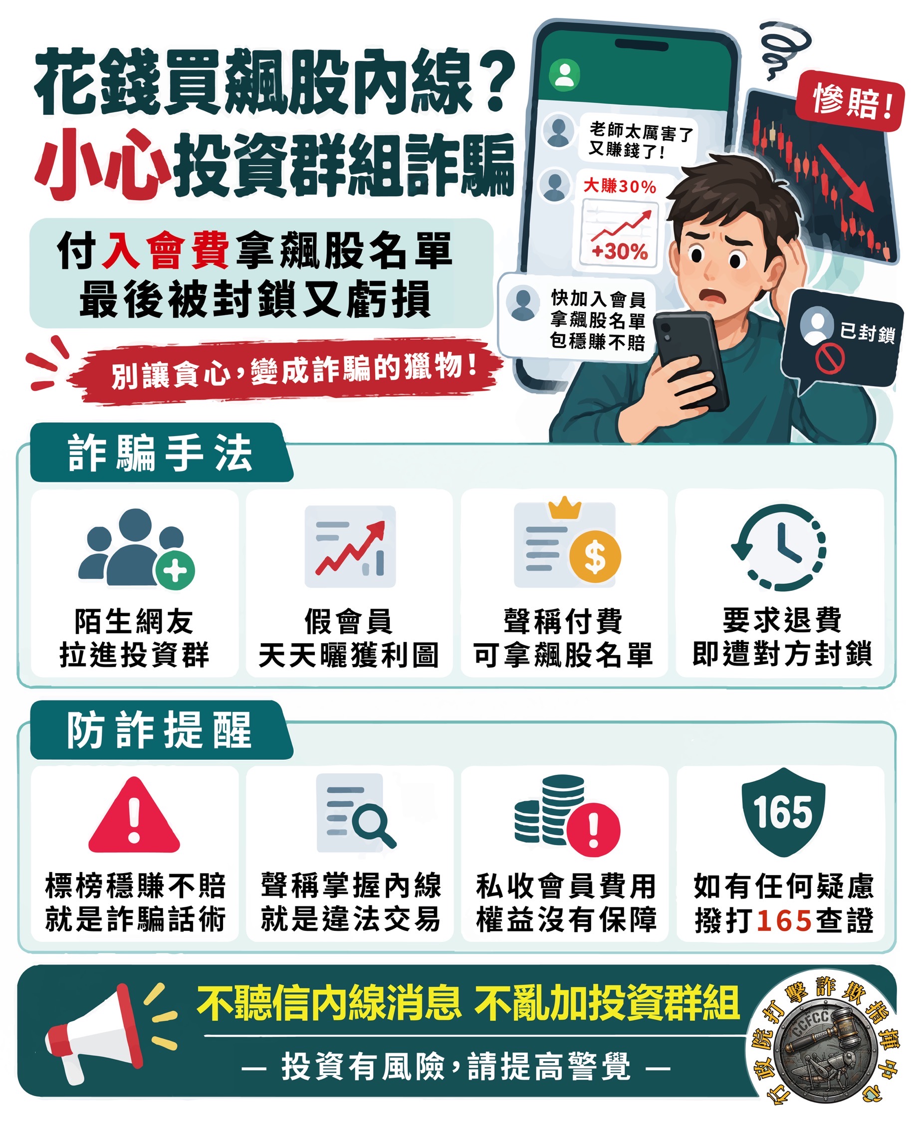 小心投資群組詐騙