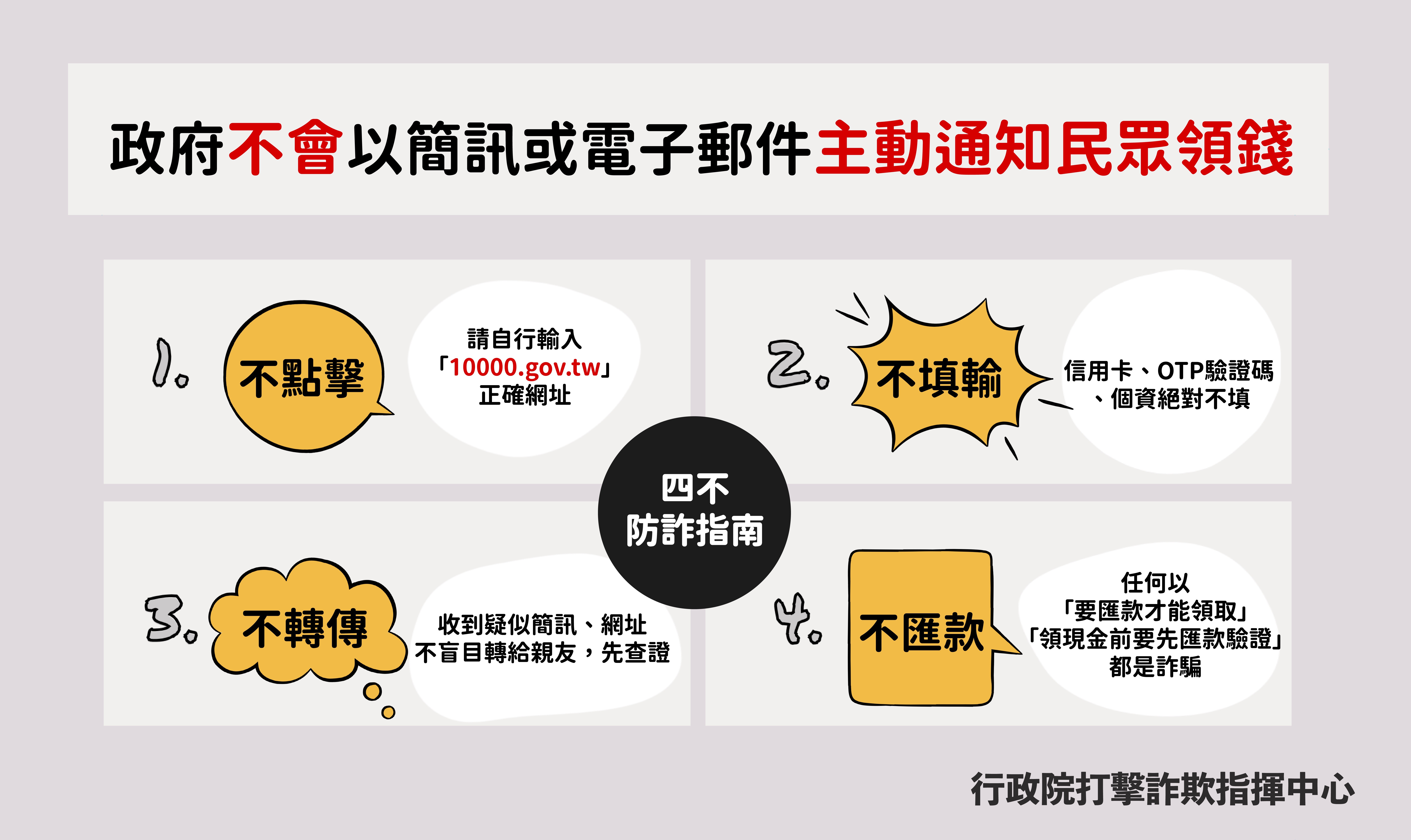 領取普發現金一萬，請慎防詐騙