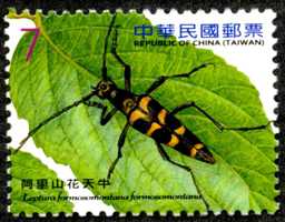 Def.132 Long-horned Beetles Postage Stamps (III) stamp pic