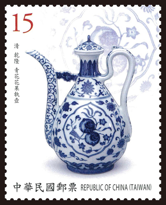(特671.3)特671 古物郵票 — 青花瓷(107年版)