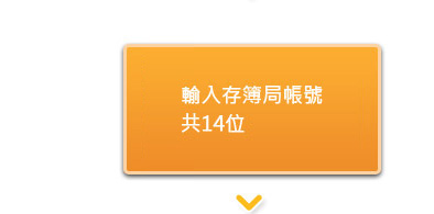 步驟7 : 輸入存簿局帳號共14位